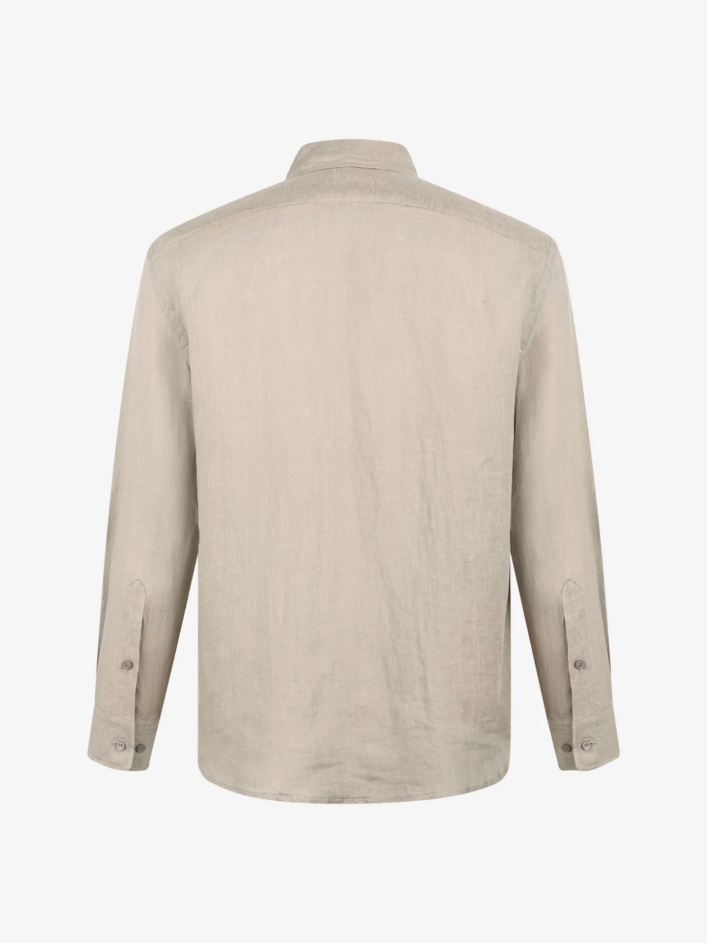 AP Loro Piana 26FW side seam logo lapel linen shirt ●Authentic 6800 purchase and development ●Customized 100% linen plain fabric ●Template embroidery ●Handmade overlocking ●Fabric fermentation wash ●Customized 1:1 buttons ●Customized 1:1 trademark ●Fit version ●Size: S M L